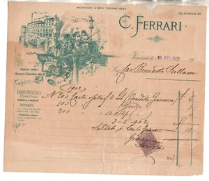 crv 120 1902 VENEZIA Litografia C.Ferrari - Fabbrica registri - FATTURA - Imagen 1 de 1