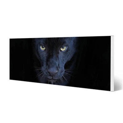 banjado Magnettafel 75x30cm Memoboard magnetisch Metall Pinnwand Panther - Bild 1 von 4