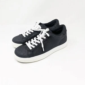 Isaac Mizrahi Live! Zapatos deportivos con cordones brillantes negros para mujer talla 7,5 medianos - Imagen 1 de 9