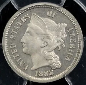 1888 3cm Proof Three Cent Nickel PCGS PR 64 - Picture 1 of 5