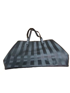 Fendi Pequin Striped Canvas Large Hobo Handbag PVC Strap Bag Tote Rare - Picture 1 of 14