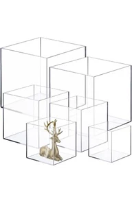 Maitys Set of 6 Clear Acrylic Display Box Acrylic Display Risers - Picture 1 of 4