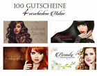 100 x Gutscheinkarten MIX  Friseur Beauty Kosmetik Wellness Frau Gutscheine