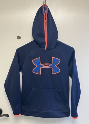 Sudadera con capucha Under Armour Coldgear Storm para niños, talla YMD/JM/M, precio de venta sugerido por el fabricante 55 USD, usada una vez Foto 1 de 4