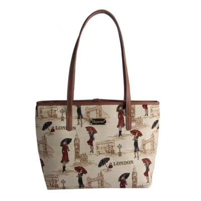 Signare Tapestry Miss London College Tote Shoulder Bag for Ladies Stylish - Image 1 of 4