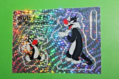1994 Looney Tunes VENDING MACHINE PRISM STICKER SYLVESTER & JR. WARNER BROS - Image 1 of 4