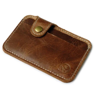 1pcs Retro Leather Card Wallet Men Business Bank Card Holder Thin BROWN  - Bild 1 von 1