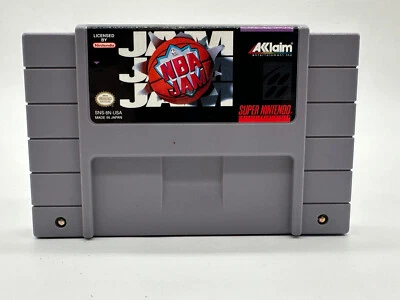 NBA Jam (Super Nintendo Entertainment System, SNES, 1994) TESTED & WORKS - Image 1 of 4