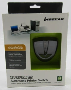 IOGear GUB231 2-Ports External USB 2.0 Automatic Printer Switch - Picture 1 of 3