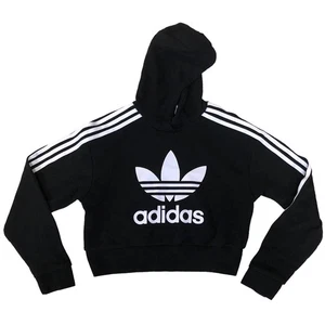 Sudadera corta con capucha Adidas para niñas manga tres rayas talla mediana  - Imagen 1 de 7