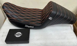Asiento de alcance extendido OS&D Advanblack naranja "Promonkey" para Harley Touring '09-23 - Imagen 1 de 8