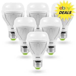 100W Equivalent LED Light Bulb 1600LM Home Lamp Bulb 13W A19 3000K 6 Pack SANSI - Picture 1 of 13