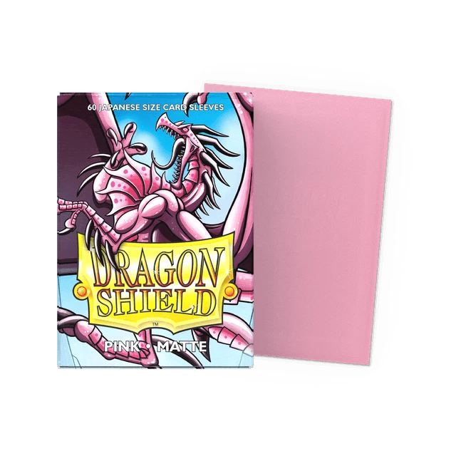 Dragon Shield Japanese Size Matte Pink 60ct Card Protector Sleeves YGO Atm11112