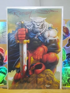 Battle Beast #1 Shah Cover  Signed By R. OTTLEY & S. Shah Virgin Ltd 2000 w COA  - Picture 1 of 24