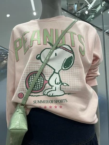 Peanuts Snoopy Tennis Sweatshirt UK Size 4-20 2XS-XL - Picture 1 of 1