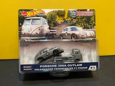 1/64 HOT WHEELS REAL RIDERS TEAM TRANSPORT PORSCHE 356A OUTLAW & VOLKSWAGEN T1 Foto 1 de 2