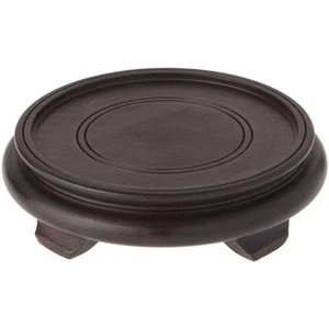 Base Decorativa Madera Oscura Bard's, 1.875"H x 6.75"W x 6.75"D (5.5" Display Dia.) - Imagen 1 de 1