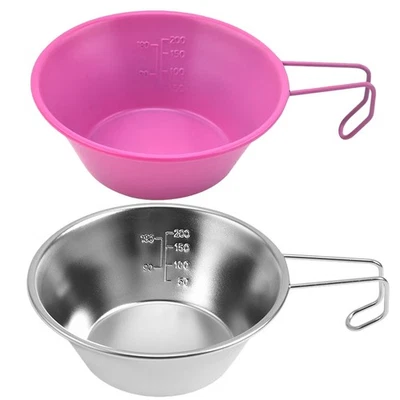 Taza de utensilios de cocina de acero inoxidable para camping popular Foto 1 de 4