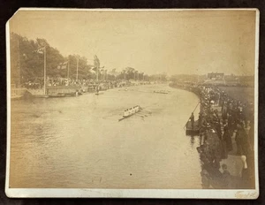 Oxford Rowing Regatta c.1880's Full Plate Size Photograph By Henry Taunt - Picture 1 of 5