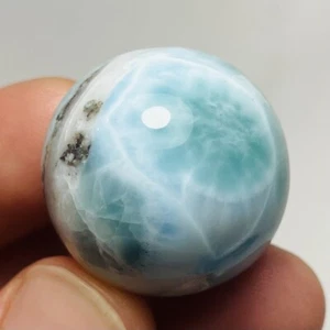 25.6g Larimar Sphere Crystal Mineral Ball 1.03” Diameter High Quality Pattern - Picture 1 of 10