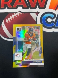 Jerry Jeudy 2022 Donruss Football #263 Premium Press Proof Gold - Picture 1 of 2