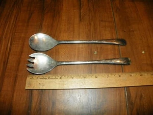 Vintage EALES 1779 Silver-Plat Salad Serving Fork & Spoon Made In ITALY - Picture 1 of 3