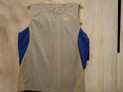 NEW WT BOYS NIKE LIGHT BLUE VOLT STITCH ATHLETIC TANK TOP SLEEVELESS SIZE 7 - Image 1 of 4