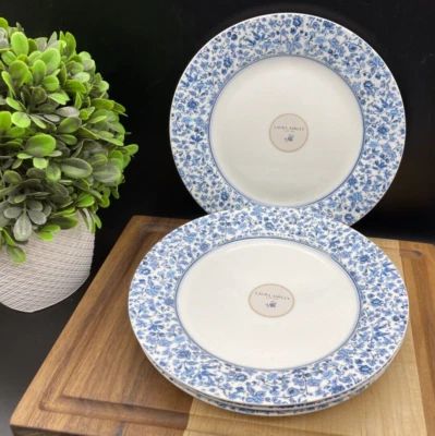 Plato de ensalada Laura Ashley Edita's Garden azul primavera floral porcelana fina 8" NUEVO Foto 1 de 4