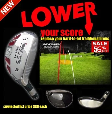 IDRIVE Hybrid GOLF CLUB (Select) 16* 19* 22* 25* 28* 31* 34* 37* 40* 43* 46* NEW - Image 1 of 4