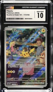 Pokémon TCG Pikachu 173/165 Scarlet & Violet English 151 CGC 10 Gem Mint 🔥