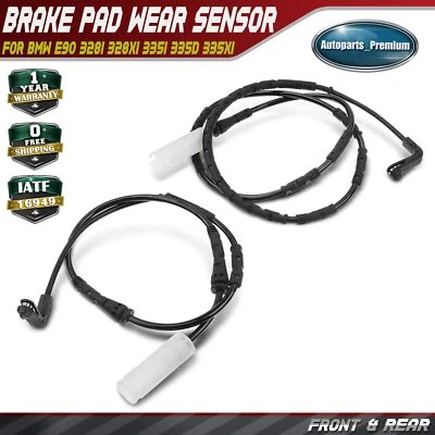 Front & Rear Disc Brake Pad Wear Sensor for BMW E90 328i 07-10 330i 335i 335d - Image 1 of 4