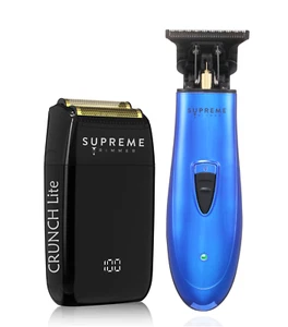 Supreme Trimmer DLC T-Shaper & Foil Shaver Bundle | ST5205 Blue & STF600 Black - Picture 1 of 11