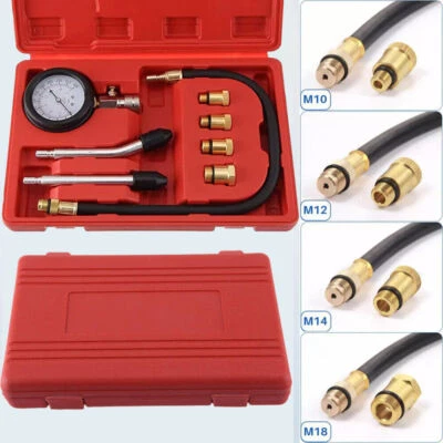 Petrol Engine Cylinder Pressure Tester for Car Compression Test Gauge Kit Set - Image 1 of 4