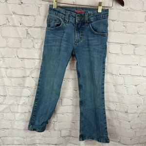 wrangler classic boot western bootcut denim jeans boys sz 8 slim - Picture 1 of 8