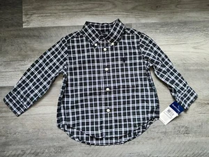 Ralph Lauren Plaid Button Up Shirt Boys Sz 12M Colorful Polo Logo Long Sleeve - Picture 1 of 4