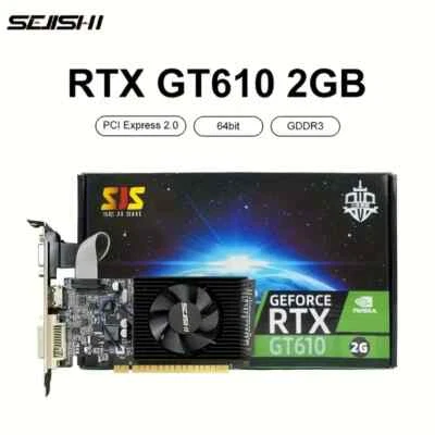 SCJISSI GT610-2GB DDR3-CSM Video Graphics Card 64 Bit PCI Express - Image 1 of 4