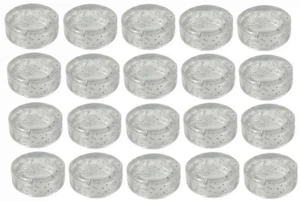 Lego 20x Transparent Clear Glitter Round Tile 1x1 (98138) NEW! - Picture 1 of 1