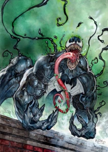 VENOM X-MEN SIGNED PRINT- Tom FLEMing - Picture 1 of 1