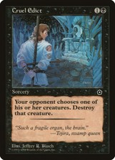 Cruel Edict Portal Second Age PLD Black Common MAGIC GATHERING CARD ABUGames