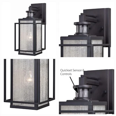 Vaxcel Hyde Park Dualux 7.25" Outdoor Wall Light  Motion Sensor Espresso Bronze  - Image 1 of 4