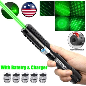 Green Laser Pointer Visible Beam Dot Light With Battery 5*Star Cap - Picture 1 of 10