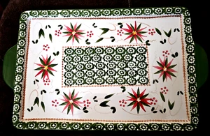 Temp-Tations by Tara McConnell Tesher Ceramic Floral/Geometric Serving Tray - Picture 1 of 5
