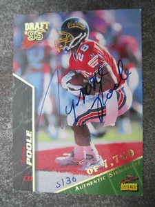 Tyrone Poole #58 Signature Rookies American Football Trading Card (L1T) - Picture 1 of 2