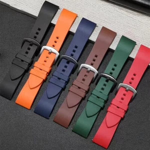 Correa de reloj de goma FKM 19 20 21 22 23 24 mm liberación rápida - Imagen 1 de 30