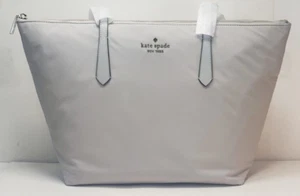 NWT Kate Spade Large Tote Bag Platinum White 17x11 inches New - Picture 1 of 10