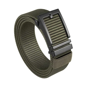Ratchet Belt for Men Nylon Webbing Tactical Belt w/ Automatic Slide Alloy Buckle - Picture 1 of 13