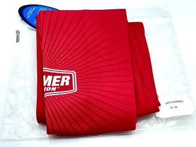 贝加莫骑行护腿器尺寸 S/M 锤子营养标志红色全新意大利制造 — 第 1/4 张图片