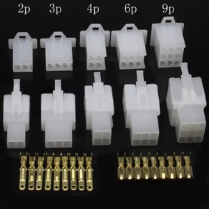 2.8mm Connector Plug And Socket Kits Motorcycle Car Auto 2/3/4/6/9 Way Pin Mini - Picture 1 of 7