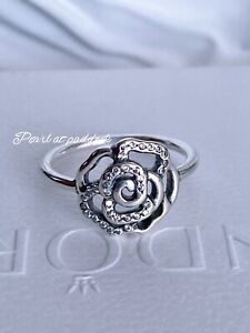 Authentic Pandora Delicate Rose Cz Ring W/ Gift Box  Ring 56 Size 7.5