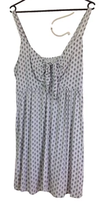 Kleid COLLOSEUM Gr. XL - weiß, dezent blau gemustert - Bändchenträger - Bild 1 von 2